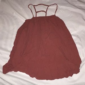 American Eagle Flowy Tank With Ladder Back